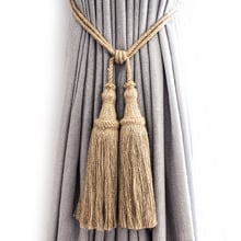 Large Classic Jute Tassel Curtain Tieback